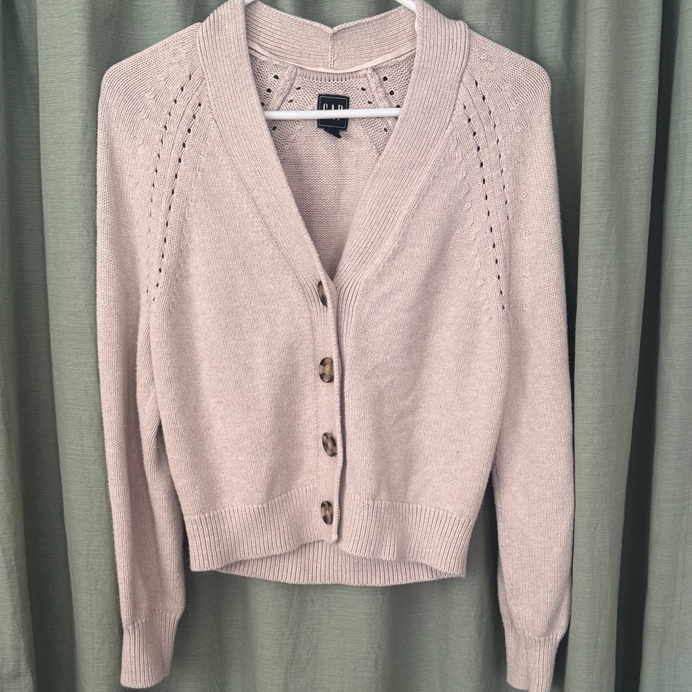 GAP Soft Beige Cardigan Sweater